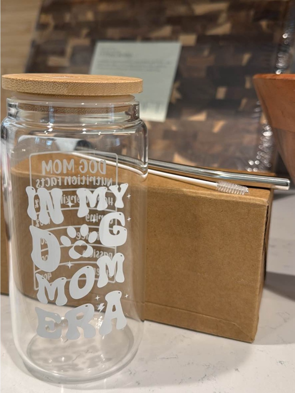 Dog mom cup (new never used)